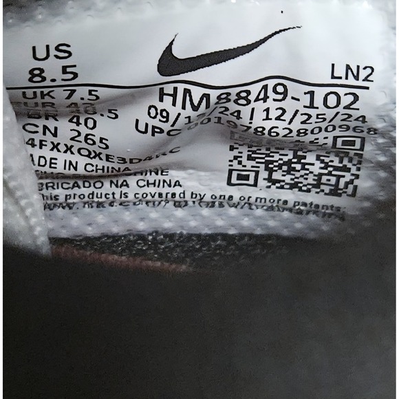 Nike Vapor Speed 3 Football Cleats Men's‎ Size 8.5 White Red HM8849-102 New - Picture 8 of 8